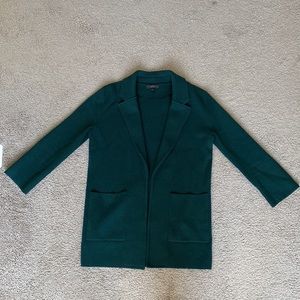 J Crew Sophie sweater knit blazer oversized forest green size xxxs